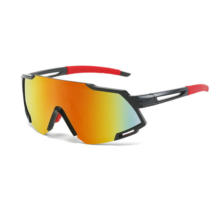 Sports sunglasses red mirror reflection – onesize