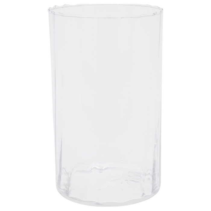 Stylish transparent glass vase 13x22 cm