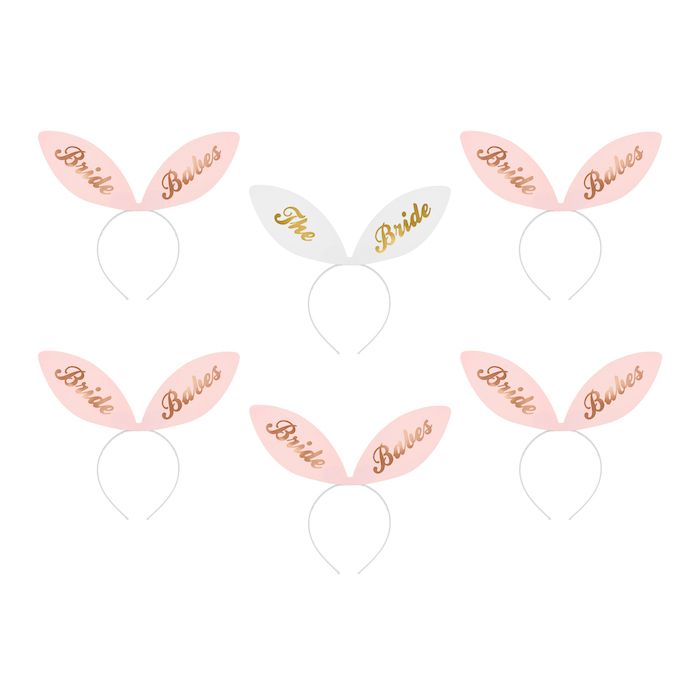 Bachelorette Party Headbands with Bunny Ears 6x
