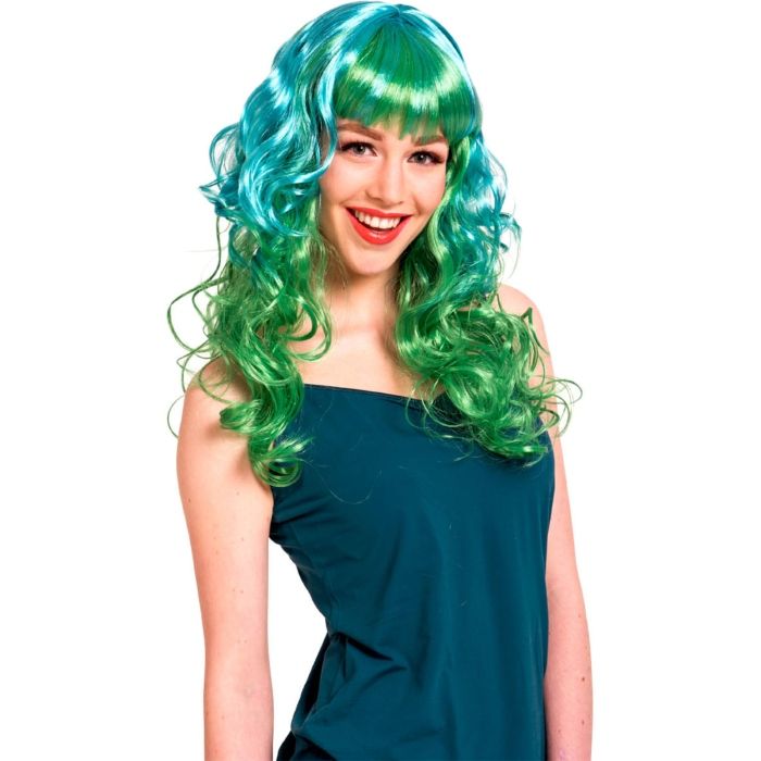 Fun neon wig green - onesize