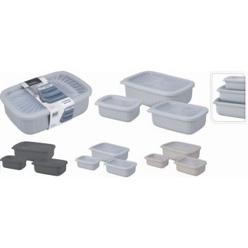 Storage Boxes 3 pcs. with TPE Lids