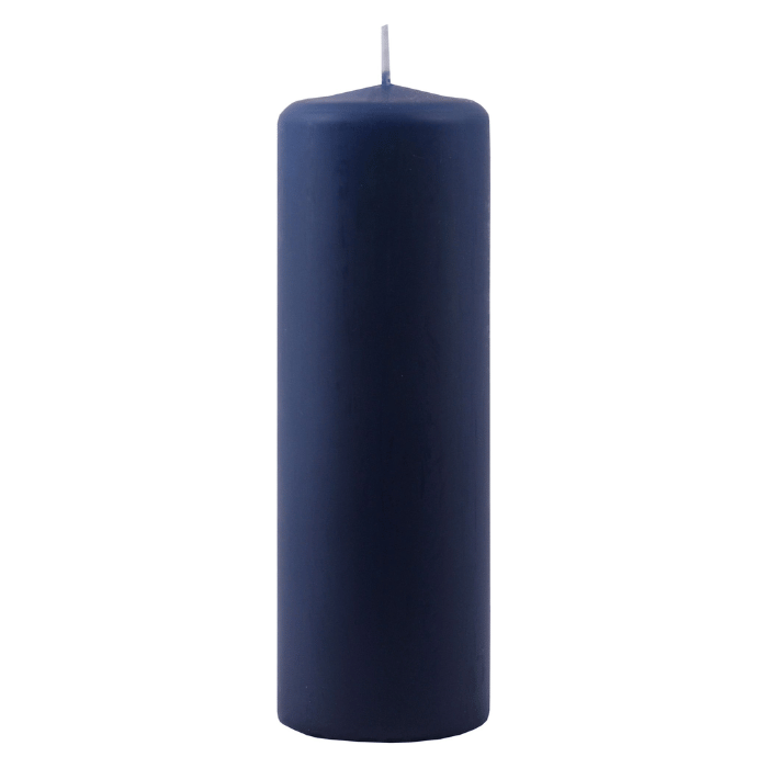 Block Candle Blue 1x - 6x18 cm