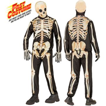 Black Skeleton Costume for Boys