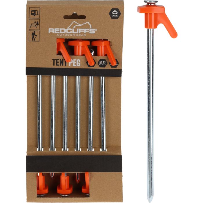 Tent Pegs with PP Head, 6 pcs