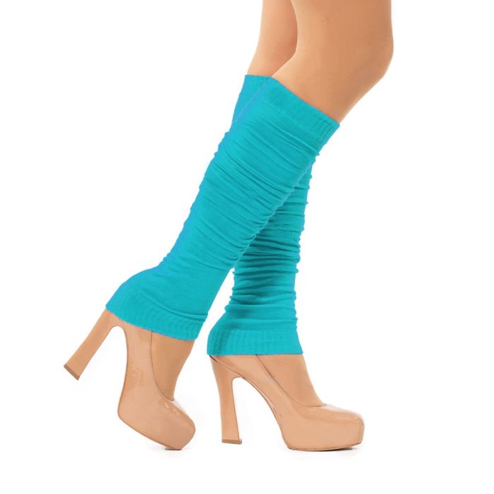 Leg Warmers for Women One-Size Turquoise Blue