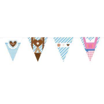 Pennant garland with Oktoberfest motifs - 4 m
