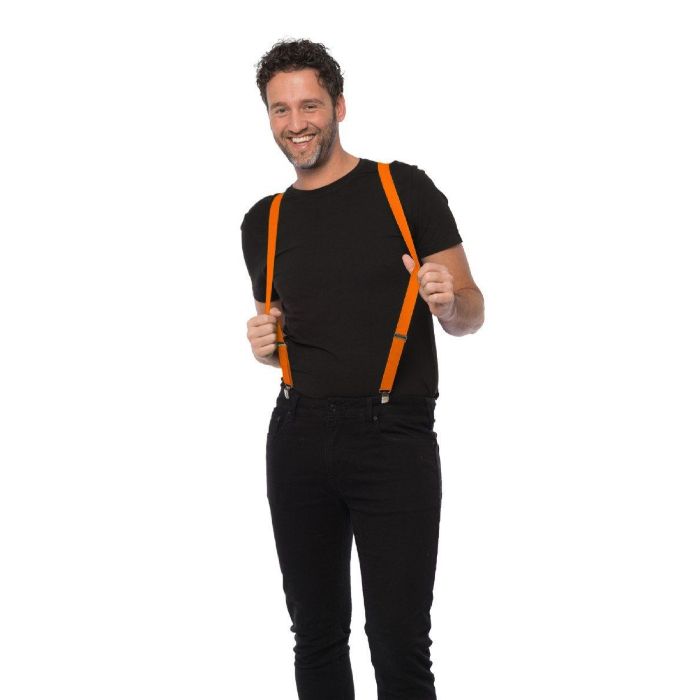 Orange one-size unisex suspenders
