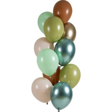 Balloons in Green Shades 12x - 33 cm
