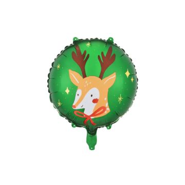 Christmas foil balloon reindeer - Ø45 cm