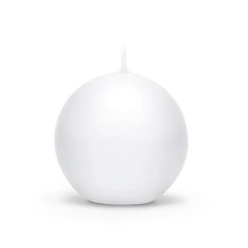 Round White Candles 6x - 8 cm