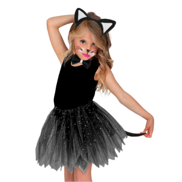 Katte kostume til børn - 3 dele