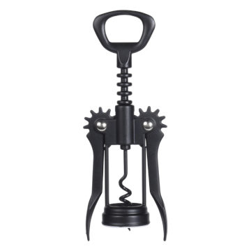 Black metal corkscrew with wings
