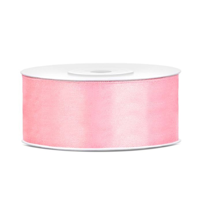Pink Satin Ribbon - 25 mm x 25 m