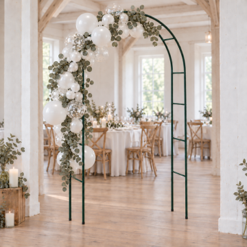 Dark Green Iron Rose Arch Approx. 240 cm High