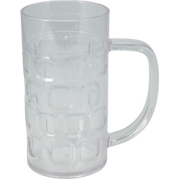 Beer Mug with Handle and Embossed Pattern 500 ml