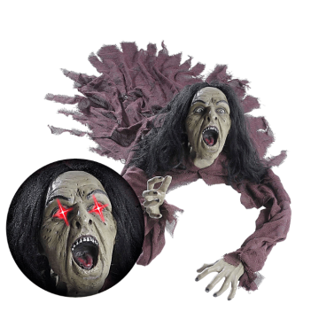 Talking witch sensor glowing eyes - 160 cm