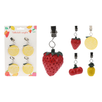 Tablecloth weights fruits ass. 30 g - 4x