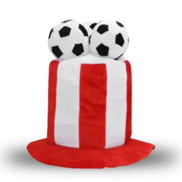 Denmark hat with football red and white