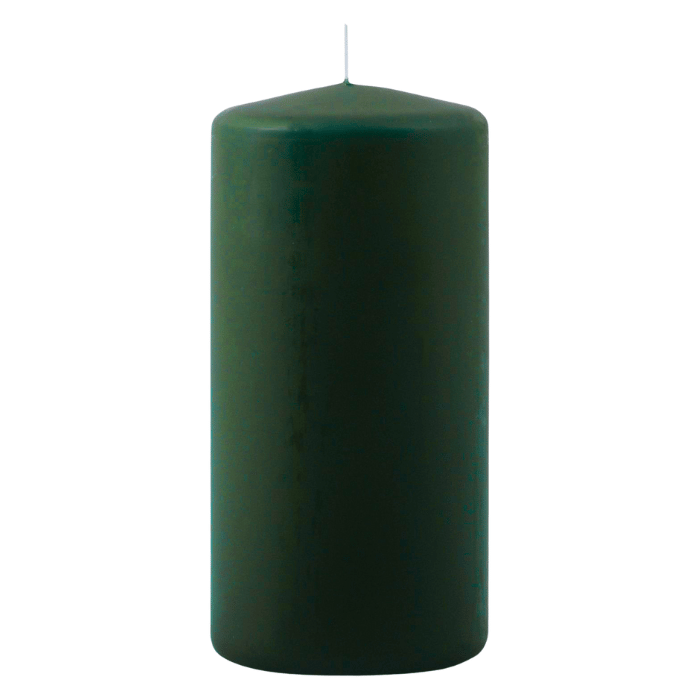 Pillar Candle Bottle Green 1x - 6x12 cm