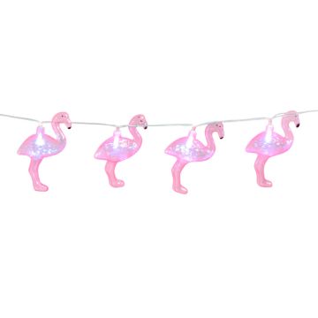 Pink flamingo light chain - 140 cm