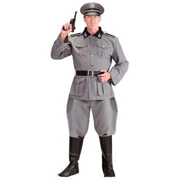 German Soldier Costume for Men in Grey
