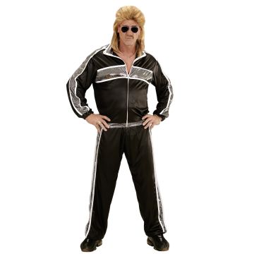 80s tracksuit in black for men