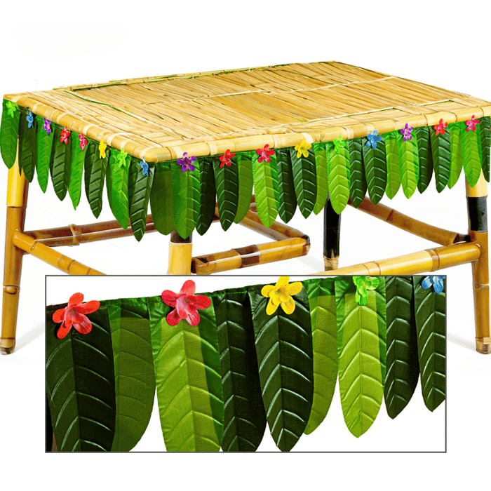 Tropical Leaf Table Skirt - 275 cm