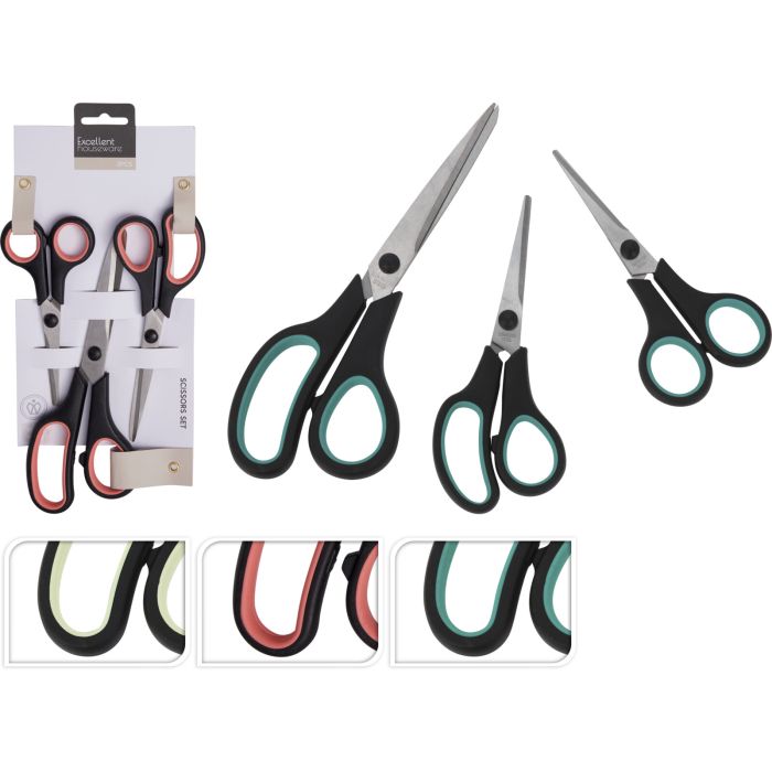 Scissors Set with 3 Stainless Steel Scissors