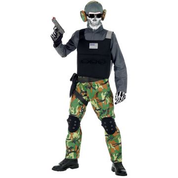 Skeleton Soldier Costume for Boys