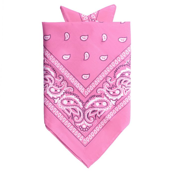 Bandana with traditional pattern pink 52x55 cm