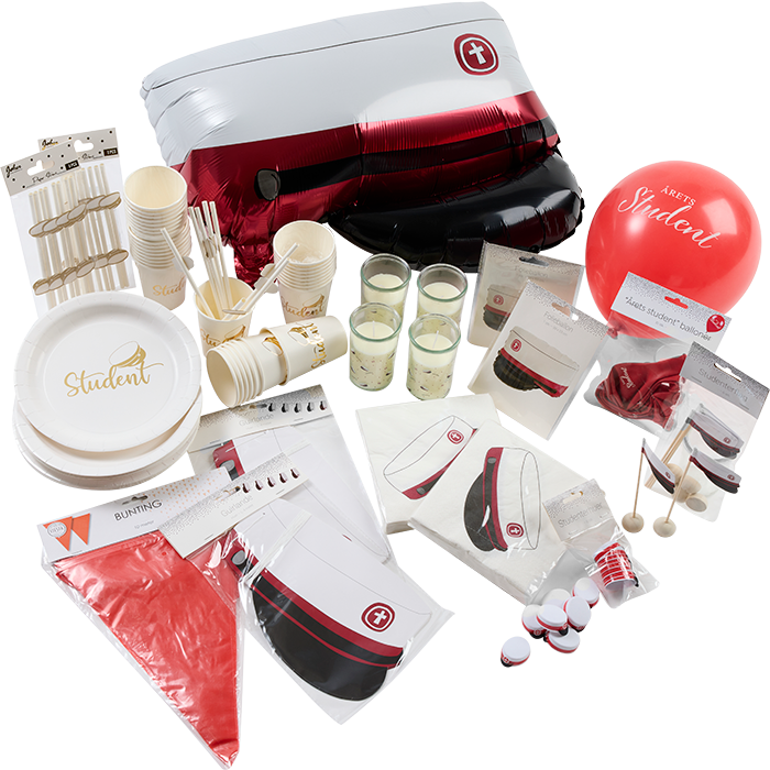 Red deluxe graduation parade parents decoration package
