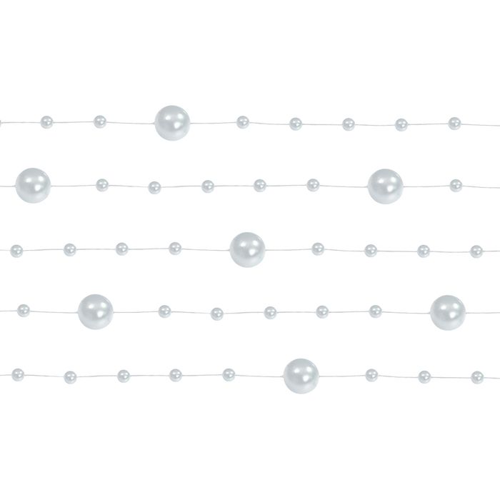 Silver Pearl Garland 5x - 1.3 metres
