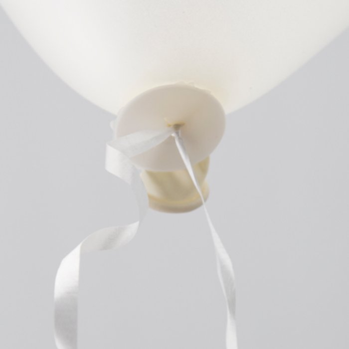 White Balloon String with Auto Closure 100x