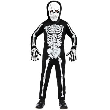 Skeleton costume for boys with mask
