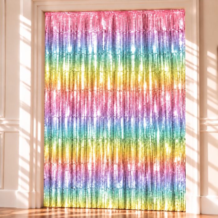 Rainbow Glitter Curtain - 100 x 200 cm