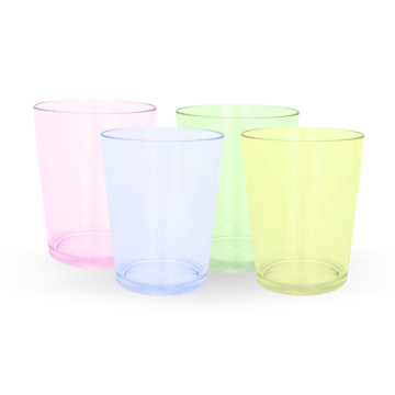 3 cl plastic shot glasses 20x coloured reusable