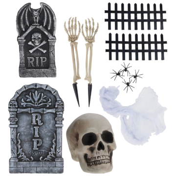 Halloween graveyard decoration set 14 pieces