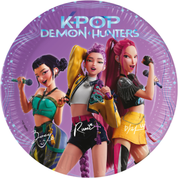 K-Pop Demon Hunters paper plates 19.5 cm - 8x