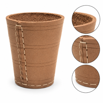 Natural Coloured Leather Dice Cup 1x