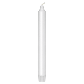 White Taper Candles 8x - 24 cm