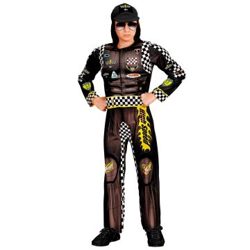 Black Racing Driver Costume for Boys