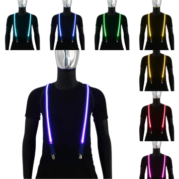 Multicoloured LED Suspenders Neon