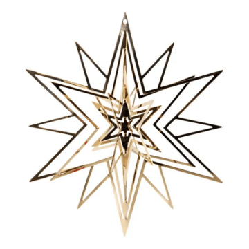 Gold star for hanging Det Gamle Apotek - 13x14.8 cm