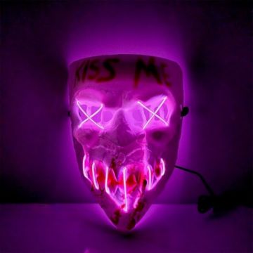 Creepy halloween LED mask - Mask with red writing