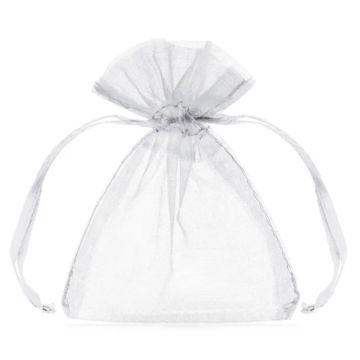 Organza bags 10x - 10 cm white 