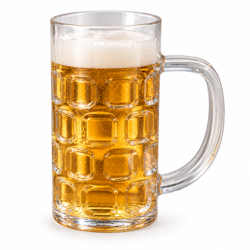 Beer Mug with Handle and Embossed Pattern 500 ml