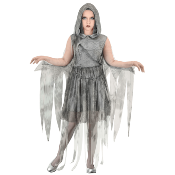 Grey ghost costume for children