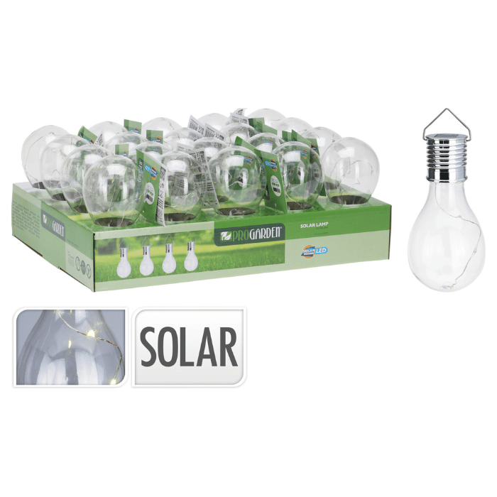 Solar-powered rechargeable bulb - 15x7.5 cm