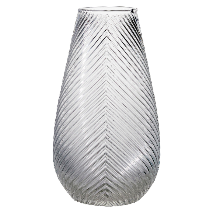 Sleek transparent glass vase 140x260 mm 