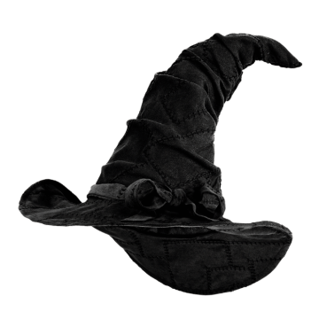 Curved Black Witch Hat